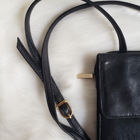 Perlina Black Leather Wallet Cross Body Bag - Picture 3 of 9